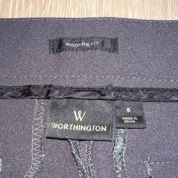 Worthington Navy Modern Fit Trousers Fitted Pants Professional Career Women’s 6 - Picture 3 of 12